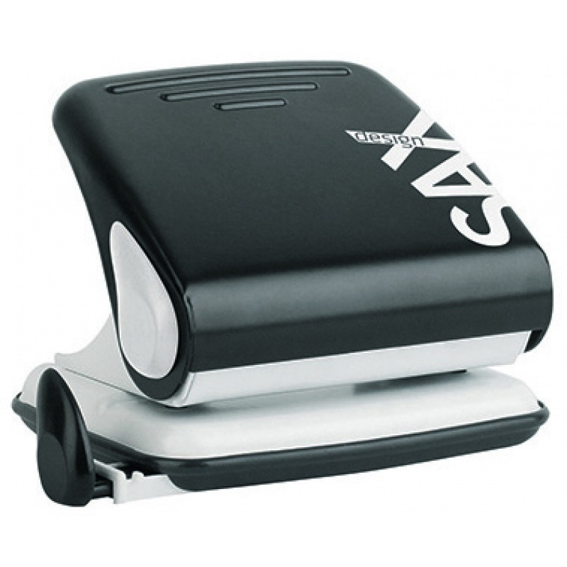 Dziurkacz SAXDesign 418 paperbox, dziurkuje do 30 kartek, czarny