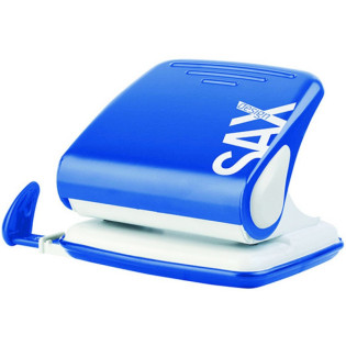 Dziurkacz SAXDesign 418 paperbox, dziurkuje do 30 kartek, niebieski