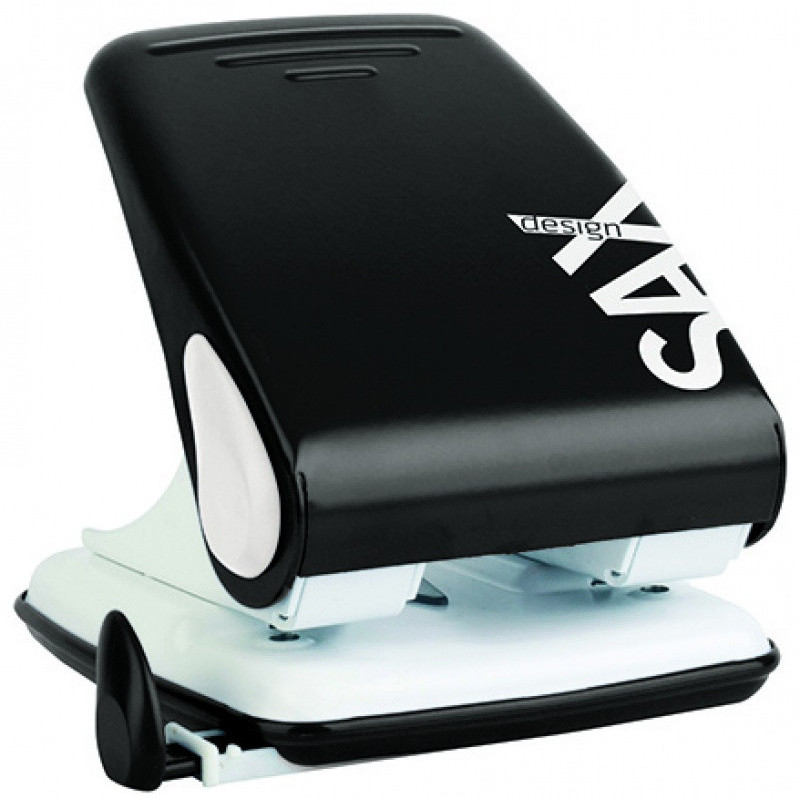 Dziurkacz SAXDesign 518 paperbox, dziurkuje do 40 kartek, czarny