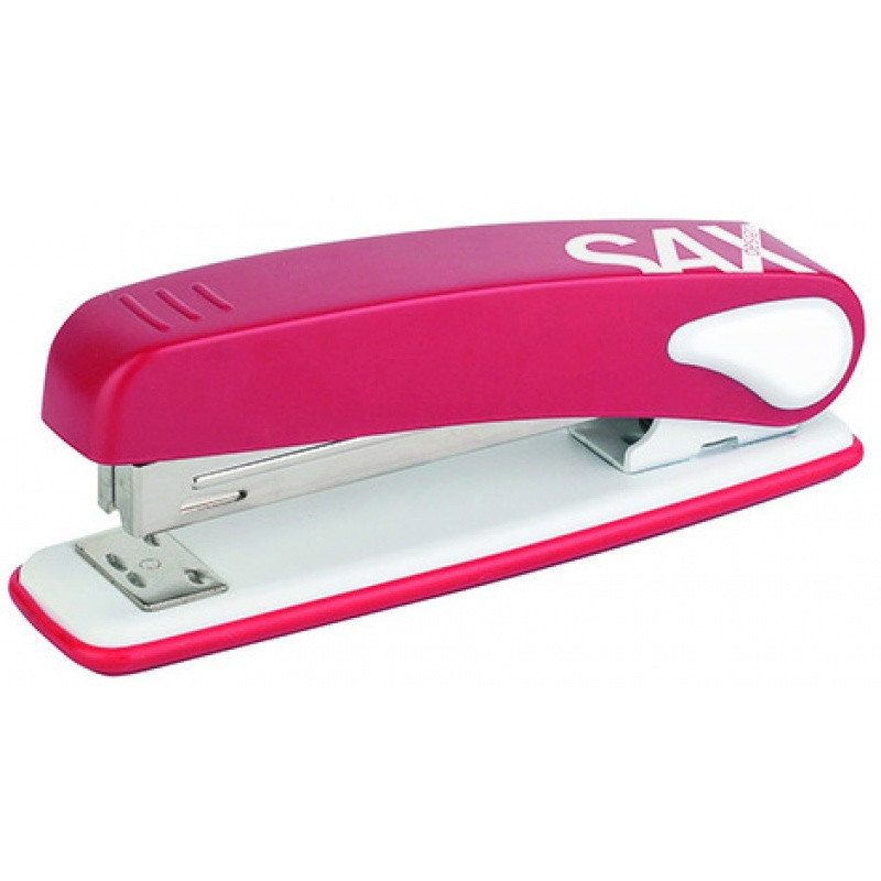 Zszywacz SAXDesign 249 paperbox, zszywa do 25 kartek, czerwony