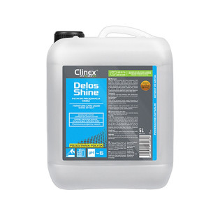 Płyn CLINEX Delos Shine, do mycia i pielęgnacji mebli, pozostawia połysk, 5l