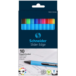 Zestaw długopisów w etui SCHNEIDER Slider Edge, XB, 10 szt., miks kolorów