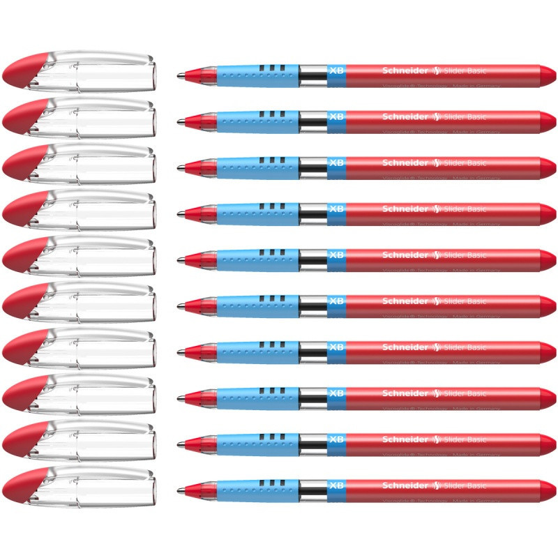 Długopis SCHNEIDER Slider Basic, XB, czerwony