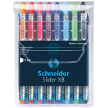 Zestaw długopisów SCHNEIDER Slider Basic, XB, Colours, 8 szt., miks kolorów