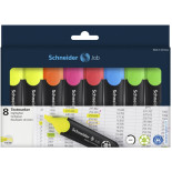 Zestaw zakreślaczy SCHNEIDER Job, 1-5 mm, 8 szt., miks kolorów