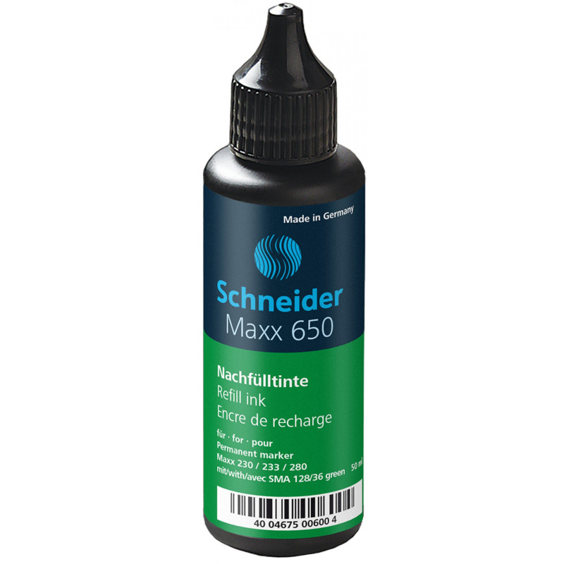Tusz uzupełniający SCHNEIDER Maxx 650, 50 ml, zielony