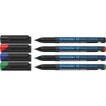 Zestaw foliopisów permanentnych SCHNEIDER Maxx 224, M, 1,0mm, 4 szt., miks kolorów