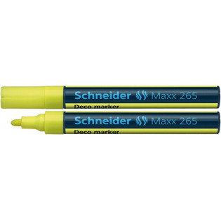 Marker kredowy SCHNEIDER Maxx 265 Deco, okrągły, 2-3mm, żółty