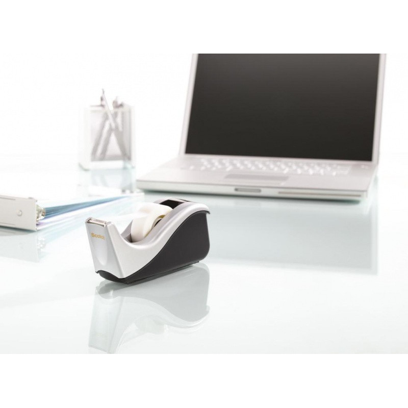 Dyspenser do taśm SCOTCH® (C60-ST), czarno-srebrny, taśma GRATIS