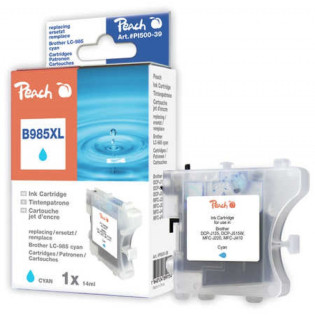 Tusz PEACH K Brother LC-985C (do DCPJ 125), cyan