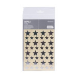 Naklejki APLI, gwiazdki, 120 szt., zawieszka, srebrne