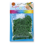 Gumki RUBBER LOOPS, 500szt., ciemnozielone