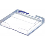 Przybornik na biurko, z długopisem i karteczkami, transparentny
