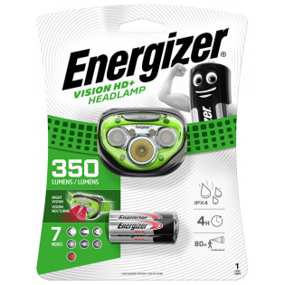 Latarka czołowa ENERGIZER Vision HD Plus Headlight + 3szt. baterii AAA, czarna