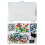 Zestaw biurowy (pinezki, klipy i spinacze) OFFICE PRODUCTS, mix 153szt., mix kolorów