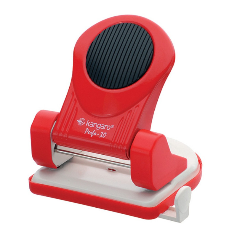 Dziurkacz KANGARO Perfo 30, dziurkuje do 30 kartek, czerwony