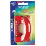 Dziurkacz KANGARO DP-280Y, dziurkuje do 11 kartek, blister, czerwony
