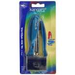Zszywacz KANGARO Vertika-45 C-THRU+zszywki, zszywa do 30 kartek, blister, czerwony