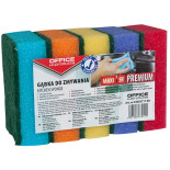 Gąbka do zmywania OFFICE PRODUCTS Maxi Premium, 5szt., mix kolorów