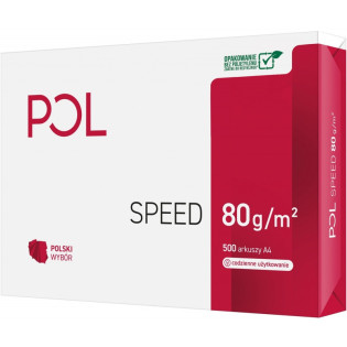 Papier ksero POL SPEED, A4, klasa C, 153CIE, 80gsm, 500ark.