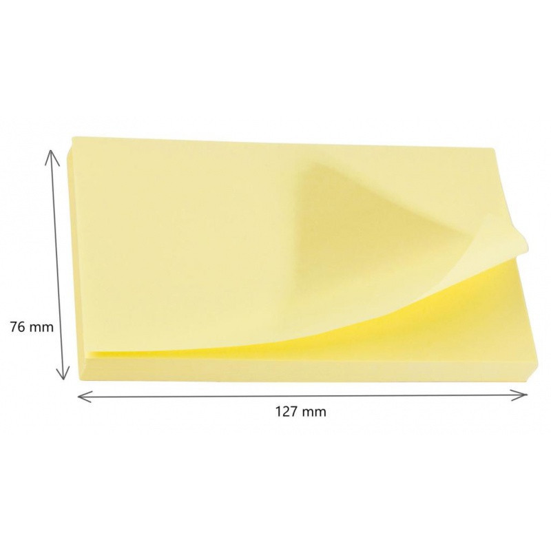 Karteczki samoprzylepne POST-IT® (655CY-VP20), 127x76mm, (16+4)x100 kart., żółte, 4 bloczki GRATIS