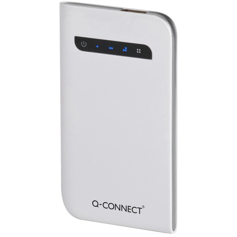 Powerbank, ładowarka przenośna Q-CONNECT, 3. 000 mAh, srebrna
