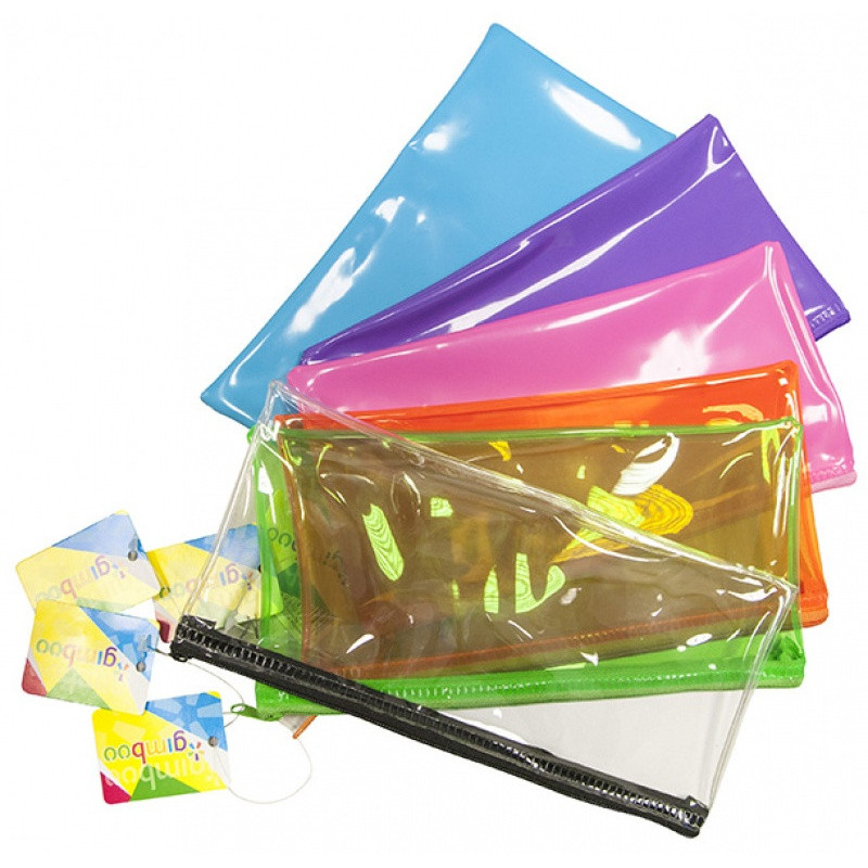 Piórnik-saszetka GIMBOO, PVC, 280mikr., mix kolorów