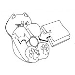 Podajnik do karteczek samoprzylepnych POST-IT® Kotek (CAT-330), biały, w zestawie 1 bloczek Super Sticky Z-Notes