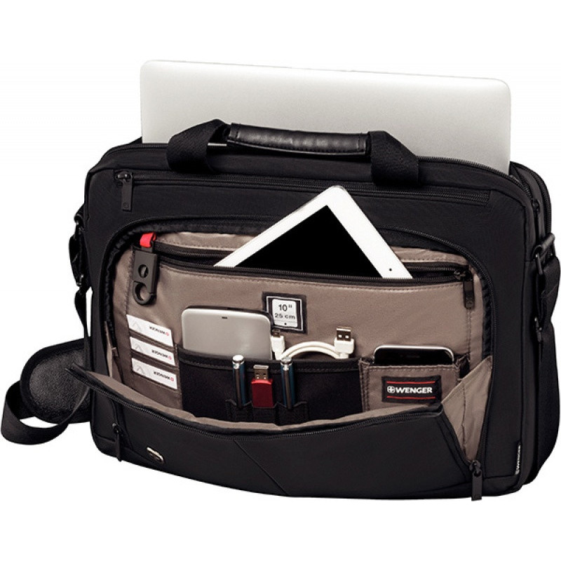 Torba na laptopa WENGER Source, 16", 410x280x120mm, czarna