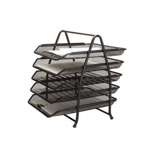 Zestaw na biurko Q-CONNECT Office Set, metalowy, 5 szufladek, czarny