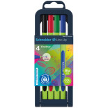 Zestaw cienkopisów SCHNEIDER Line-Up, 0,4mm, 4 szt., pudełko z zawieszką, mix kolorów