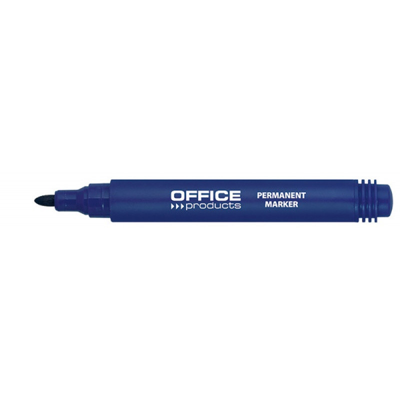 Marker permanentny OFFICE PRODUCTS, okrągły, 1-3mm (linia), niebieski