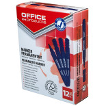 Marker permanentny OFFICE PRODUCTS, okrągły, 1-3mm (linia), niebieski