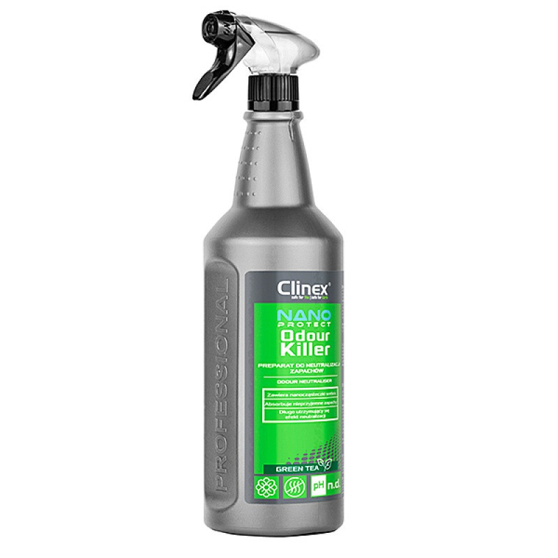 Preparat CLINEX Nano Protect Silver Odour Killer, do neutralizacji zapachów, green tea, 1l