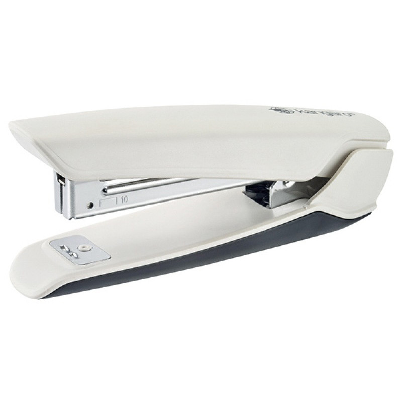 Zszywacz KANGARO Nowa-10/S, zszywa do 15 kartek, plastikowy, w pudełku PP, beżowy