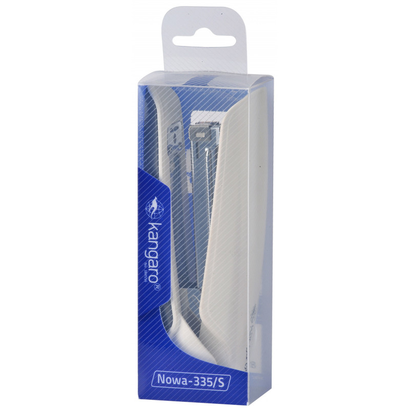 Zszywacz KANGARO Nowa-335/S, zszywa do 30 kartek, plastikowy, w pudełku PP, beżowy