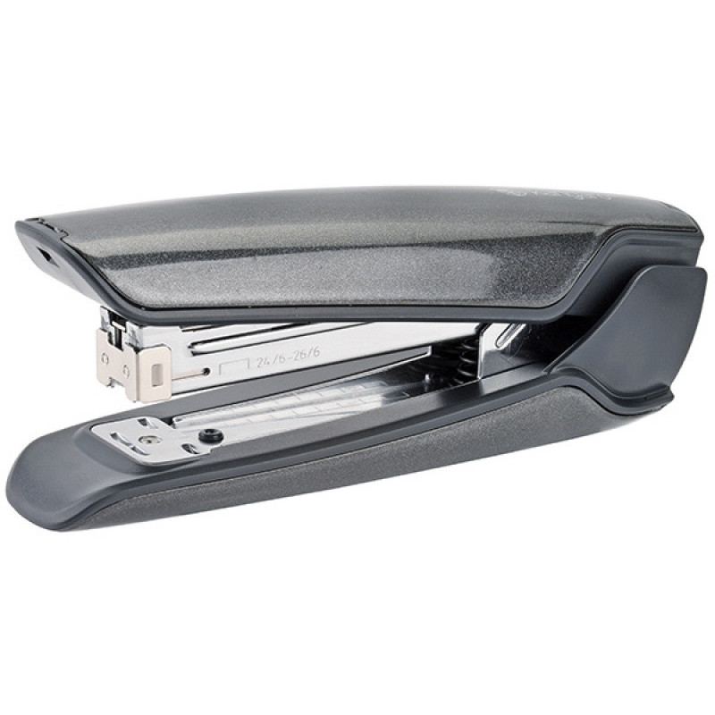 Zszywacz KANGARO Nowa-335S/S, zszywa do 30 kartek, metalowy, w pudełku PP, metaliczny szary