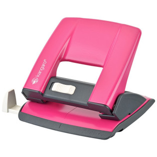 Dziurkacz KANGARO Aion-20/S, dziurkuje do 20 kartek, metalowy, w pudełku PP, różowy