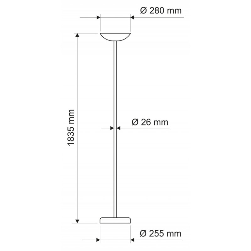 Halogenowa lampa podłogowa MAULsky, 230W, ze ściemniaczem, czarna
