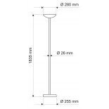 Halogenowa lampa podłogowa MAULsky, 230W, ze ściemniaczem, czarna