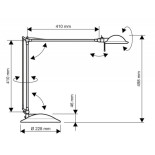 Lampka LED na biurko MAULbusiness, 11W, srebrno-czarna
