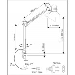 Lampka LED na biurko MAULstudy, 10W, mocowana zaciskiem, czarna