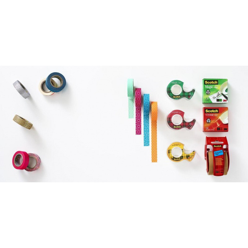 Taśma biurowa SCOTCH® Magic™ (890 8-1975), matowa, z dyspenserem, 19mm, 7, 5m