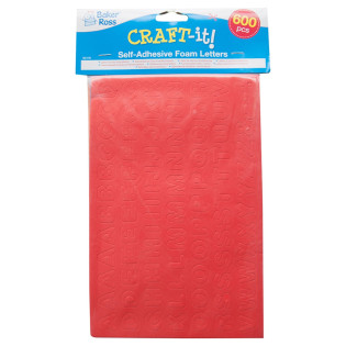 Samoprzylepne literki piankowe BAKER ROSS, 600szt., mix kolorów