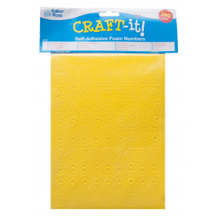 Samoprzylepne cyferki piankowe BAKER ROSS, 740szt., mix kolorów