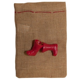 Worek na prezenty FOLIA PAPER, z butami, 17x25cm, naturalny