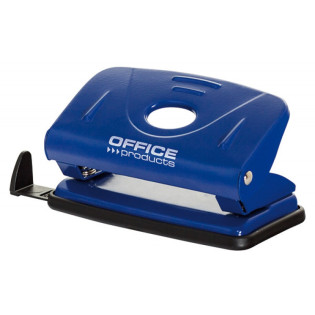 Dziurkacz OFFICE PRODUCTS, dziurkuje do 12 kartek, metal, niebieski