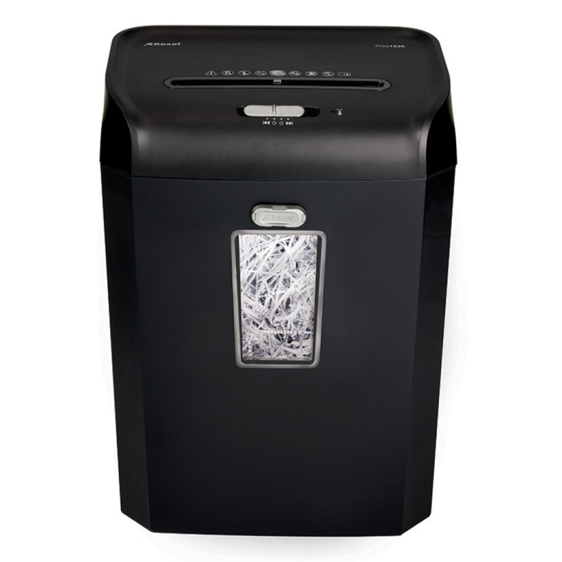 Niszczarka REXEL Promax RSS1535, paski, P-2, 15 kart., 35l, karty kredytowe, czarna