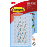 Haczyki Command™ (17026CLR PL), do wieszania ozdób, 20 haczyków i 24 mini paski, transparentne