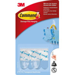 Haki wielokrotnego użytku COMMAND™ (17092CLR PL), małe, 2 szt., transparentne